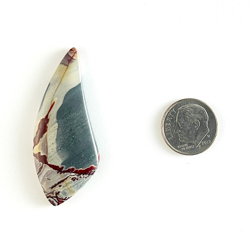 Sonoran Dendritic Rhyolite - Cabochon - Custom JFH Cut - 49 mm x 21 mm x 4.9 mm