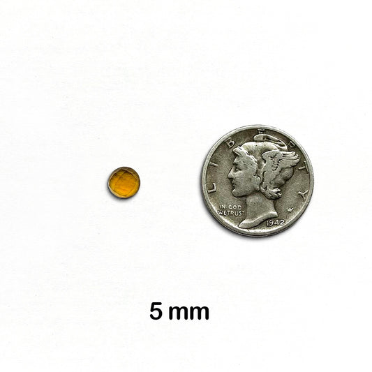 Citrine, Madeira - Round, Rose Cut, 5 mm - 1 pieces