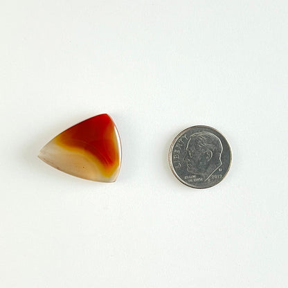 Agate - Cabochon - Custom Cut, Rounded Triangle - 23 x 19.5 x 4.6