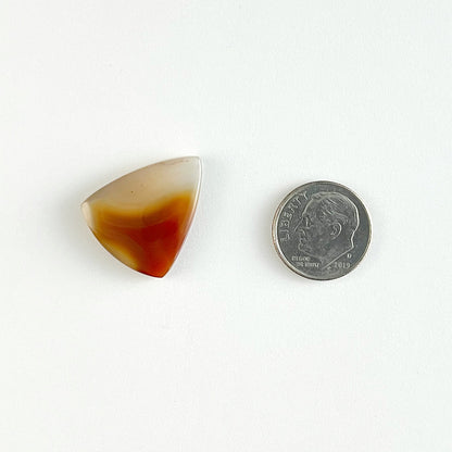Agate - Cabochon - Custom Cut, Rounded Triangle - 23 x 19.5 x 4.6