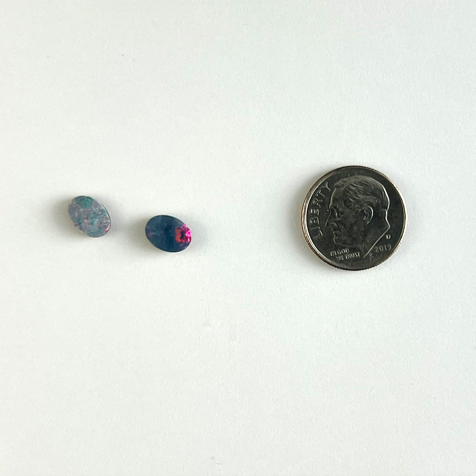 Opal Doublets - Set of 2 - 6 x 8 mm