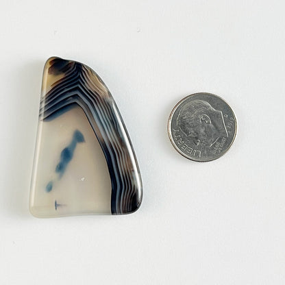 Mad River Agate - Freeform Tumbled Slice - 39 x 29 x 4.5mm