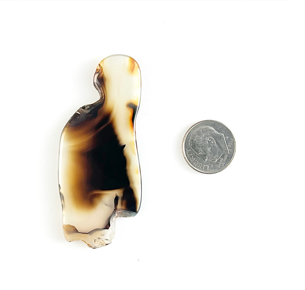 Montana Agate - Tumbled Freeform Slice- 63 x 27 x 3mm